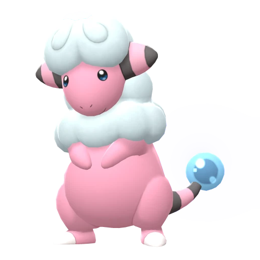 Flaaffy, Front, in Brilliant Diamond & Shining Pearl