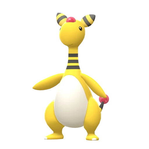Ampharos, Front, in Brilliant Diamond & Shining Pearl