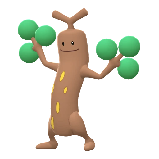 Sudowoodo, Front, in Brilliant Diamond & Shining Pearl