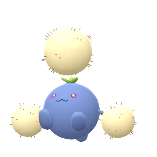 Jumpluff, Front, in Brilliant Diamond & Shining Pearl