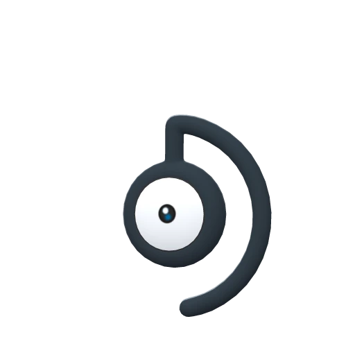 Unown D, Front, in Brilliant Diamond & Shining Pearl