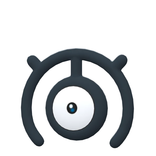 Unown M, Front, in Brilliant Diamond & Shining Pearl