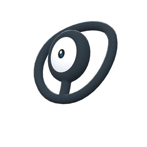 Unown O, Front, in Brilliant Diamond & Shining Pearl