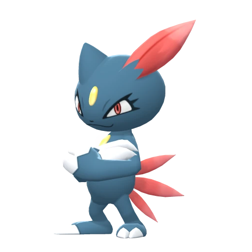Sneasel, Front, in Brilliant Diamond & Shining Pearl