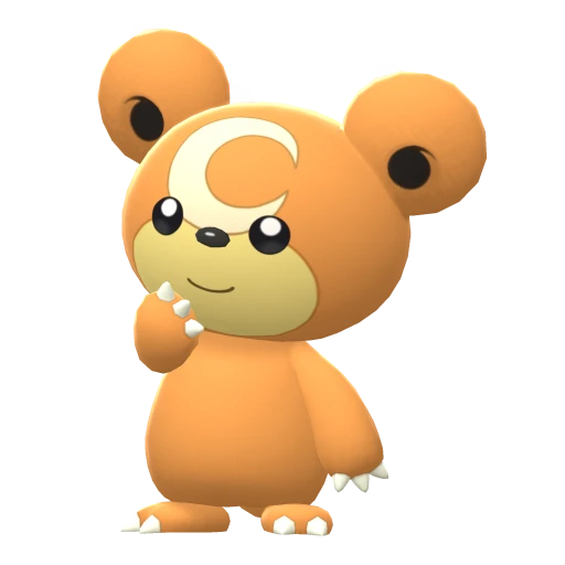 Teddiursa, Front, in Brilliant Diamond & Shining Pearl