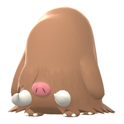 Piloswine, Front, in Brilliant Diamond & Shining Pearl