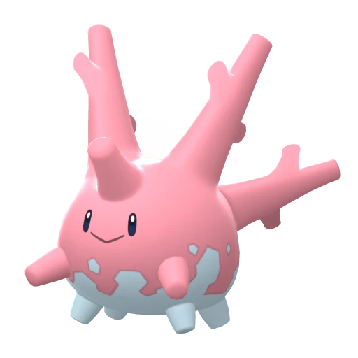 Corsola, Front, in Brilliant Diamond & Shining Pearl