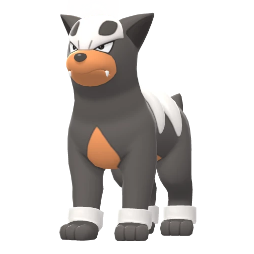 Houndour, Front, in Brilliant Diamond & Shining Pearl