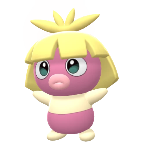 Smoochum, Front, in Brilliant Diamond & Shining Pearl