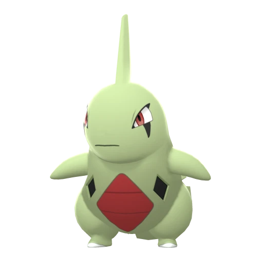 Larvitar, Front, in Brilliant Diamond & Shining Pearl