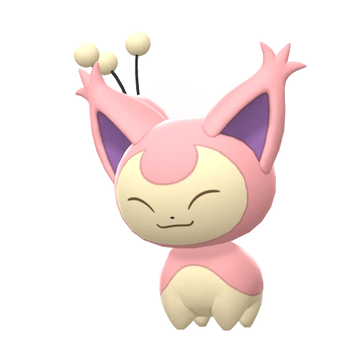 Skitty, Front, in Brilliant Diamond & Shining Pearl