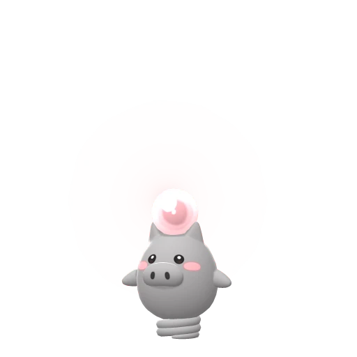 Spoink, Front, in Brilliant Diamond & Shining Pearl