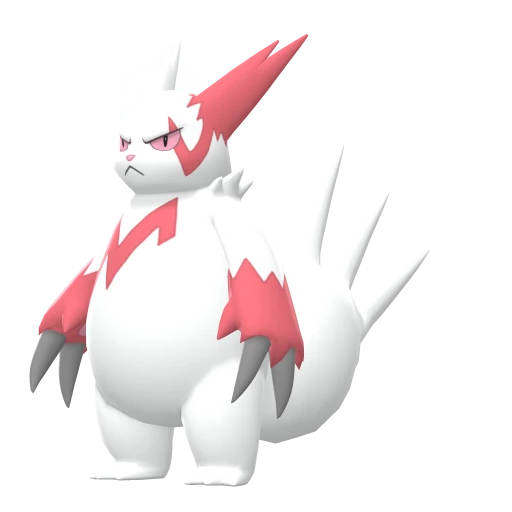 Zangoose, Front, in Brilliant Diamond & Shining Pearl