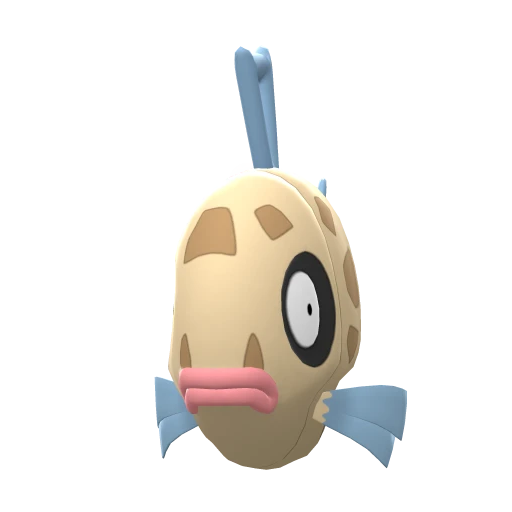 Feebas, Front, in Brilliant Diamond & Shining Pearl