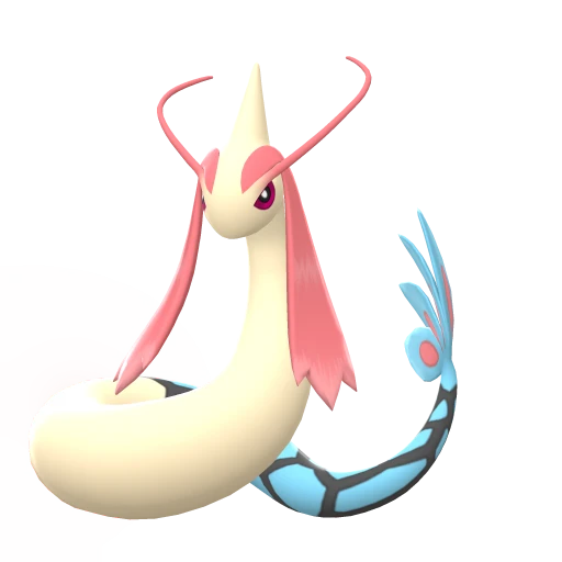 Milotic, Front, in Brilliant Diamond & Shining Pearl