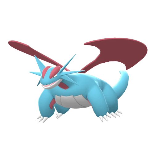 Salamence, Front, in Brilliant Diamond & Shining Pearl