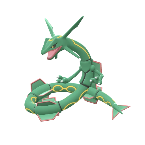 Rayquaza, Front, in Brilliant Diamond & Shining Pearl