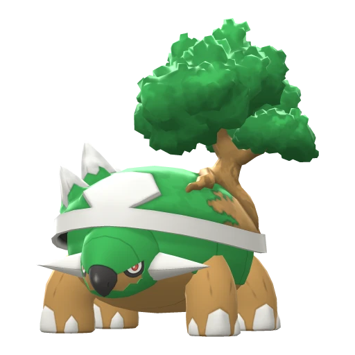 Torterra, Front, in Brilliant Diamond & Shining Pearl