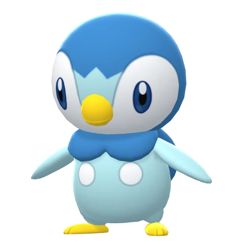 Piplup, Front, in Brilliant Diamond & Shining Pearl