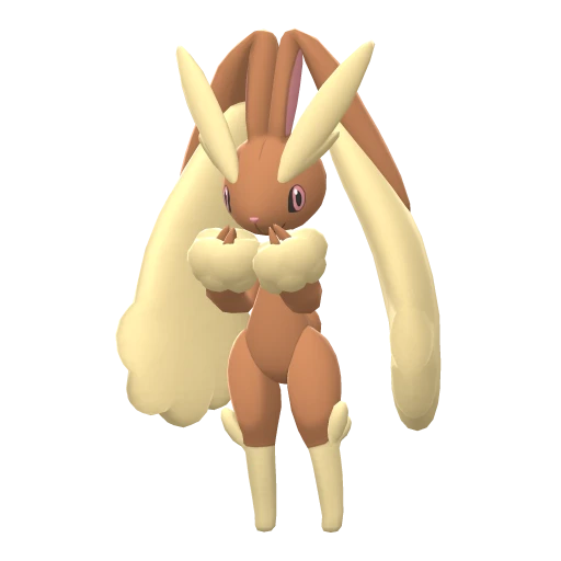 Lopunny, Front, in Brilliant Diamond & Shining Pearl