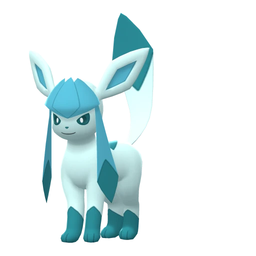 Glaceon, Front, in Brilliant Diamond & Shining Pearl