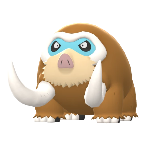 Mamoswine, Front, in Brilliant Diamond & Shining Pearl