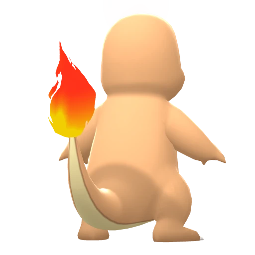 Charmander, Back, in Brilliant Diamond & Shining Pearl