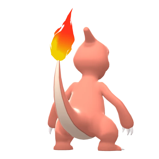 Charmeleon, Back, in Brilliant Diamond & Shining Pearl