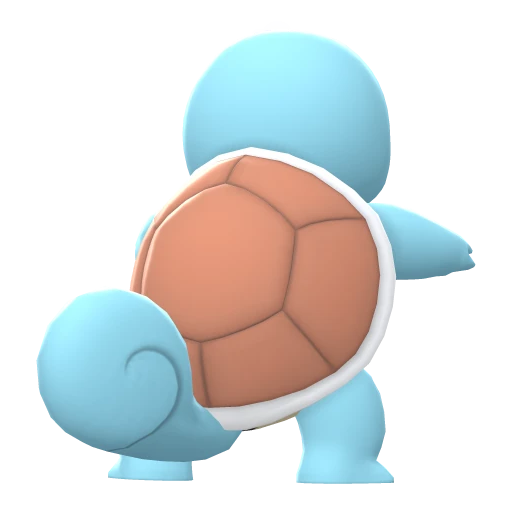 Squirtle, Back, in Brilliant Diamond & Shining Pearl