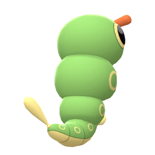 Caterpie, Back, in Brilliant Diamond & Shining Pearl