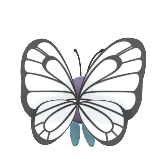 Butterfree, Back, in Brilliant Diamond & Shining Pearl