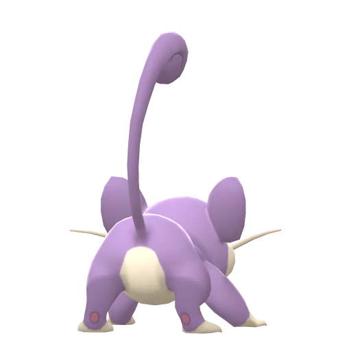 Rattata, Back, in Brilliant Diamond & Shining Pearl
