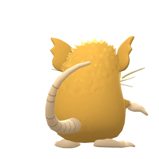 Raticate, Back, in Brilliant Diamond & Shining Pearl