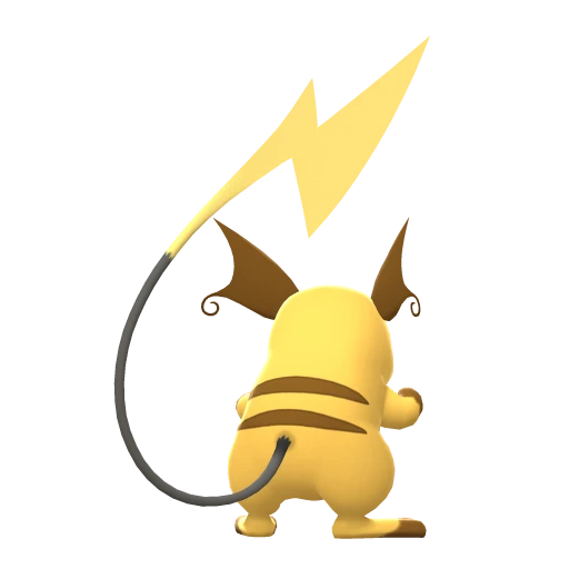 Raichu, Back, in Brilliant Diamond & Shining Pearl