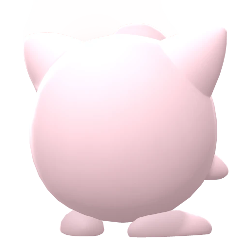 Jigglypuff, Back, in Brilliant Diamond & Shining Pearl