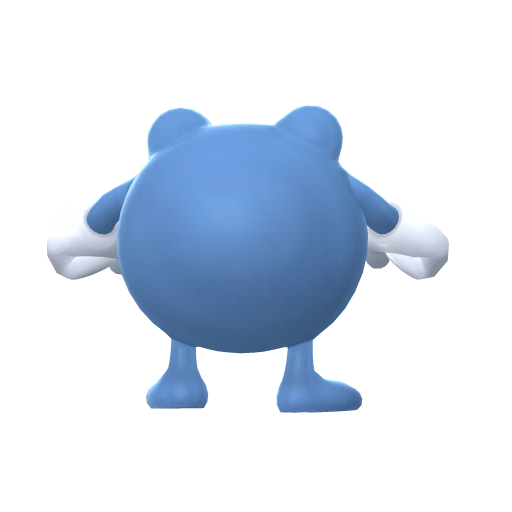 Poliwhirl, Back, in Brilliant Diamond & Shining Pearl
