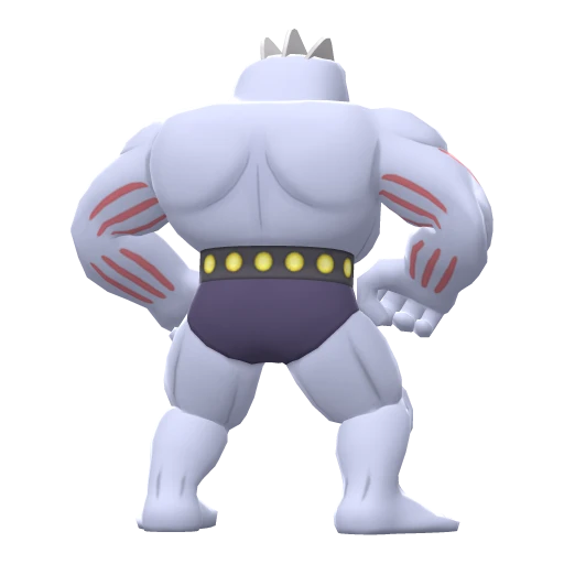 Machoke, Back, in Brilliant Diamond & Shining Pearl