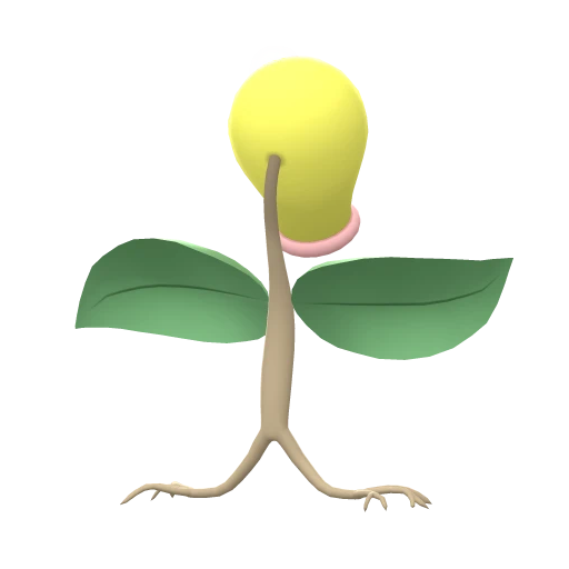 Bellsprout, Back, in Brilliant Diamond & Shining Pearl