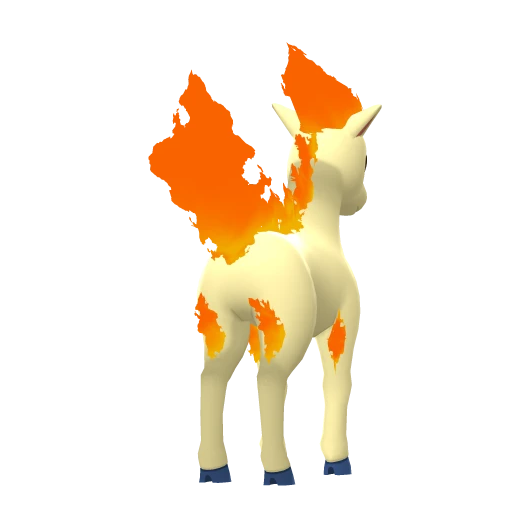 Ponyta, Back, in Brilliant Diamond & Shining Pearl