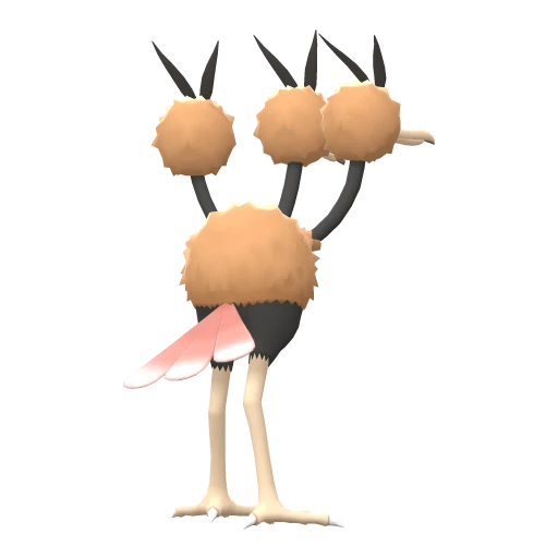 Dodrio, Back, in Brilliant Diamond & Shining Pearl