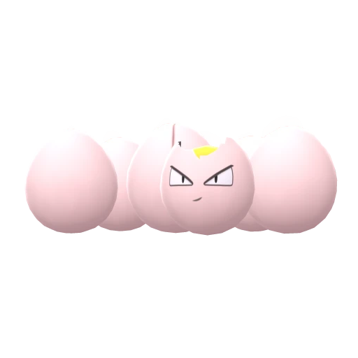 Exeggcute, Back, in Brilliant Diamond & Shining Pearl