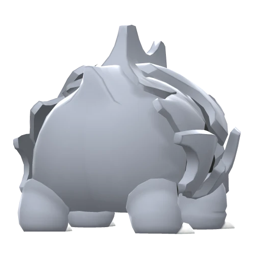 Rhyhorn, Back, in Brilliant Diamond & Shining Pearl