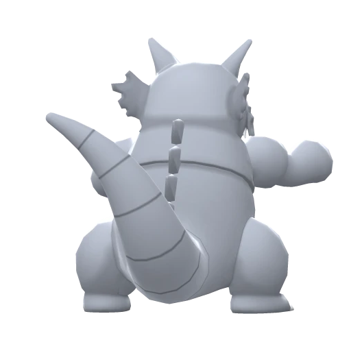Rhydon, Back, in Brilliant Diamond & Shining Pearl