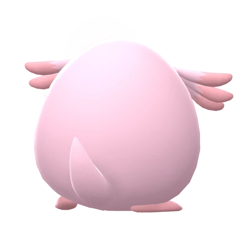 Chansey, Back, in Brilliant Diamond & Shining Pearl