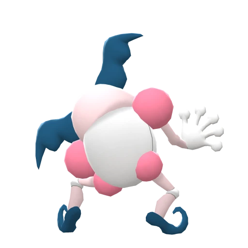 Mr. Mime, Back, in Brilliant Diamond & Shining Pearl