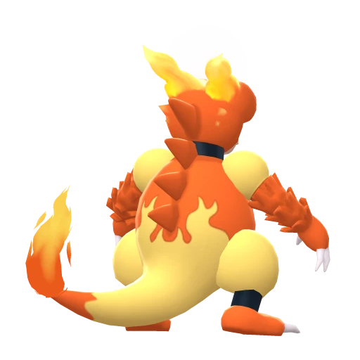 Magmar, Back, in Brilliant Diamond & Shining Pearl