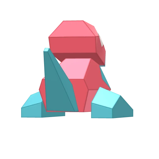 Porygon, Back, in Brilliant Diamond & Shining Pearl