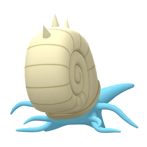 Omastar, Back, in Brilliant Diamond & Shining Pearl