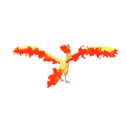 Moltres, Back, in Brilliant Diamond & Shining Pearl