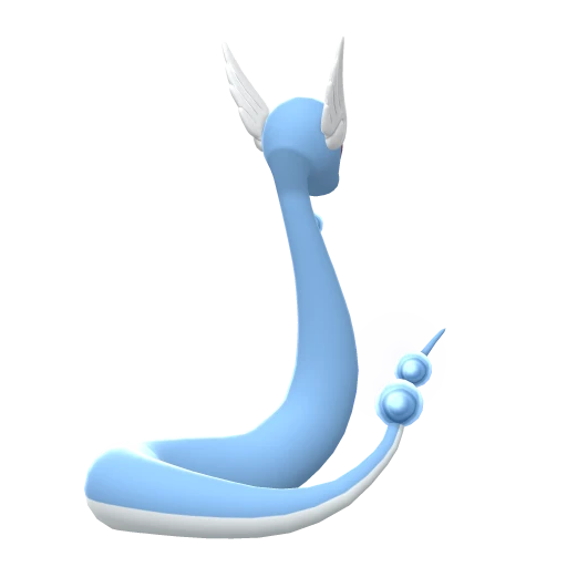 Dragonair, Back, in Brilliant Diamond & Shining Pearl